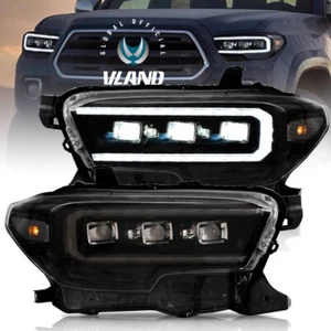Projector Headlights Headlamp Black Housing LED DRL For 2016-2023 Toyota Tacoma - Picture 1 of 13