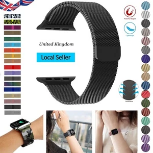 Milanese Magnetarmband für iWatch Serie 9-8/7/6/5/SE (38/40/41/42/44 45/49) MM - Bild 1 von 15