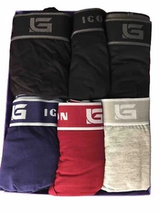 IGOLUMON Mens Bamboo Breathable Boxer Briefs 6 Pack XL New in Box - Picture 1 of 2