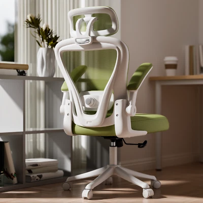 Mesh Home Office Chair Ergonomic High Back Computer Desk Task Swivel Chair Green - Image 1 of 4