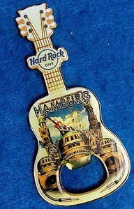 HAMBURG SAILING SHIP PORT ARCHITECTURE BOTTLE OPENER CITY GUITAR Hard Rock Cafe  - Picture 1 of 1