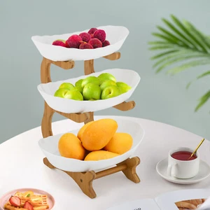 Soporte para tazón de cesta de frutas de 3 niveles organizador de cocina bocadillos almacenamiento de verduras - Imagen 1 de 24