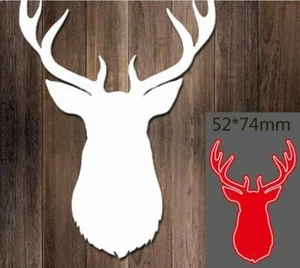 Christmas New Year Elk Head Metal Cutting Dies Stencils DIY Scrapbook Photo - Picture 1 of 4