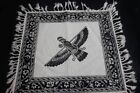 Wall Hanging Tablecloth 100% Cotton Hand-Printed Hand-Made 12" x 12" Black White