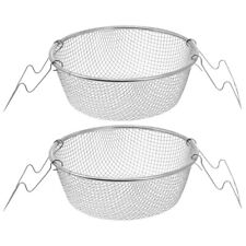  2 Pcs Greenhouse Accessories Stainless Steel Frying Basket Food