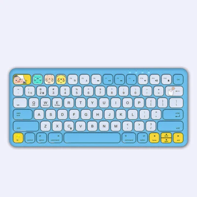 Wireless keyboard mute Rechargeable mute ultrathin Portable for iOS Win Android - Image 1 of 4