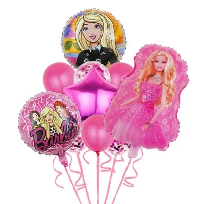 8PC Hot Pink Barbie Foil Balloons Birthday Party Decorations Supplies - image 1 of 3