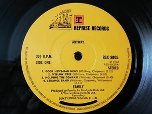 FAMILY - ANYWAY ( Record only, no sleeve) . LP. - Foto 1 di 6