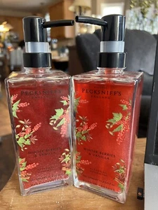 Pecksniffs Cleansing Hand Wash 16.9 oz Winter Berries & Vanilla Glass Bottle Set - Picture 1 of 4
