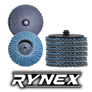 25-Pack 2" Roloc Flap Discs – 120 Grit – Premium Zirconia Abrasive – Rynex - Picture 1 of 2