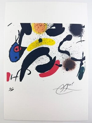 Joan Miro Original Vintage Art Print Lithograph Signed Limited with COA - Image 1 of 3
