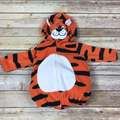 Chaqueta Carters Bebé Niños 3M 6M Tigre Unisex Vellón Cremallera Capucha Cola Disfraz Foto 1 de 4
