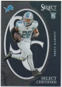 Jahmyr Gibbs 2023 PANINI SELECT FOOTBALL Select Certified Rookies #CRO-JGI Lions - Picture 1 of 2