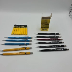 VTG Pentel Pencils P205 P207 P209 & 0.9MM Refills Lot Of 11 Made In Japan - Picture 1 of 9