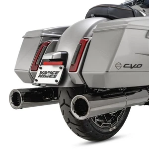 Silenciadores de escape Vance & Hines Hi-Output cromo oscuro deslizables (16468) - Imagen 1 de 5