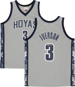 Allen Iverson Georgetown Hoyas Signed Grey Replica Jersey - Picture 1 of 5