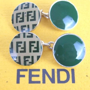 Authentic FENDI Zucca cuffs metal [Used] - Picture 1 of 9