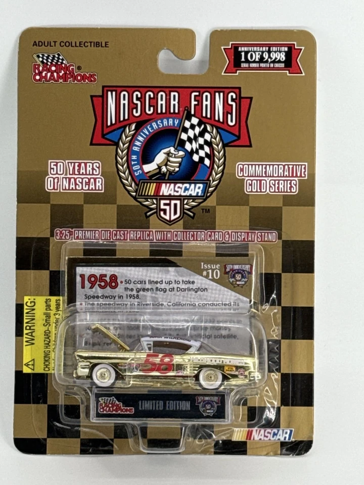 Chevy 1958 Racing Champions NASCAR 50 aniversario dorado #58 edición #10 diecast Foto 1 de 4