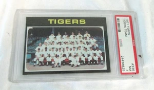 1971 Topps #336 Tigers Team Baseballkarte, bewertet, PSA 7 NM - Bild 1 von 3