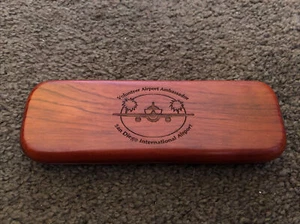 San Diego International Airport Volunteer Airport Ambassador Wooden Pen and Box - Picture 1 of 8
