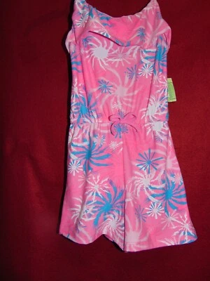 FIREWORKS Print Romper Girls Size 18 Months Pink and Turquoise NEW w/ TAGS! - Image 1 of 4