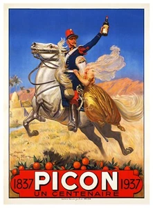 LIQUEUR AMER PICON CENTENAIRE 1937 Rzjk - POSTER HQ 45x60cm d'1 AFFICHE VINTAGE - Imagen 1 de 1