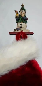 Cedar Creek Collection Metal Stocking Holder Snowman Elf Christmas Tree Gifts - Picture 1 of 9