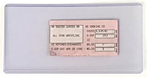 WWF Hulk Hogan vs Earthquake  ticket stub wwe wrestling Apr 1990 Cover