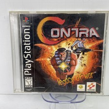 Contra: Legacy of War Sony Playstation PS1 1996 Manual + Disc Black Label Tested