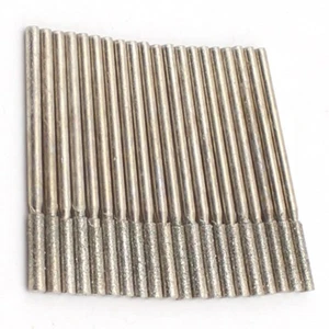 30Pcs 3mm Diamond Coated Cylindrical Grinding Mounted Point Bits Burrs for Stone - Picture 1 of 12
