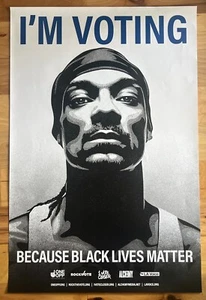 Snoop Dogg Vote With Snoop Shepard Fairey BLACK LIVES MATTER Print RARE 2020 - Picture 1 of 2