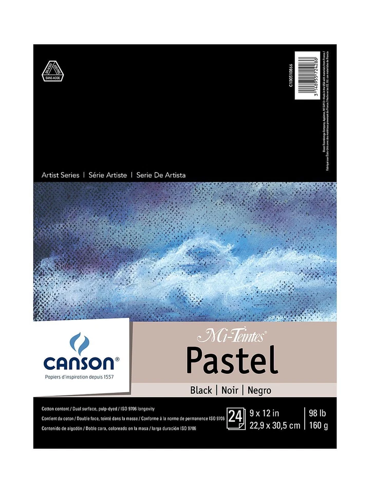 Canson Mi-Teintes Black Pad - 9 in. x 12 in. - Image 1 of 1