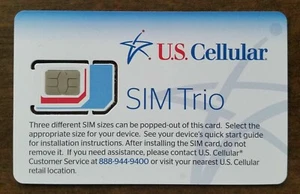 CARTE SIM CELLULAIRE AMÉRICAINE TRIPLE CONVIENT À TOUT TÉLÉPHONE NEUVE BONNE POUR ACTIVATION - Photo 1 sur 3