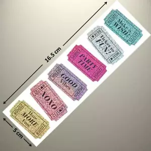 Mrs Grossman's Sticker - SPARKLE - FUN TICKETS, Party Time, Wish, UP TO 20% OFF! - Picture 1 of 1