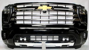 2024 CHEVY SILVERADO HD 2500 3500 FRONT BUMPER ASSEMBLY W/GRILLE  W/ HEADLIGHTS - Picture 1 of 19