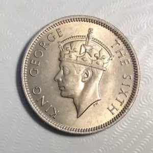 ~ 1950 Malaya 20 Cents George VI British UNC Uncirculated - FREE US SHIPPING - Picture 1 of 2