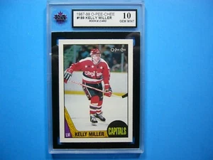 1987/88 O-PEE-CHEE NHL HOCKEY CARD #189 KELLY MILLER ROOKIE RC KSA 10 GEM MT OPC - Picture 1 of 2