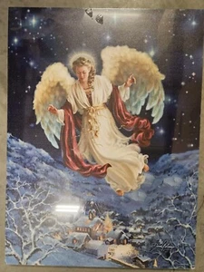 WINTERLANE FIBER OPTIC ANGEL 24" x 18" CANVAS PICTURE - NEW - Picture 1 of 4