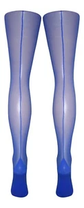 Stiletto Seam & Heel Stockings (XL) 5 Colours (Made In Italy) - Picture 1 of 10