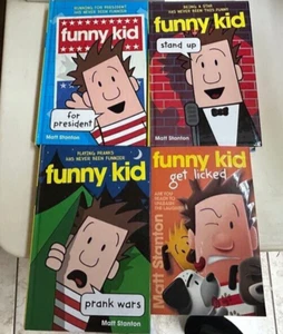 4 Book Lot Matt Stanton Funny Kid Stand Up & For President Prank Wars Get Licked - Picture 1 of 2