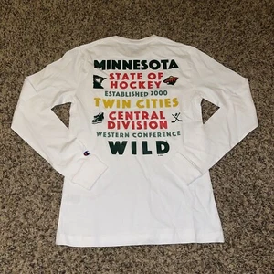 Minnesota Wild Shirt Womens XL NHL White Long Sleeve Shirt State Of Hockey - Picture 1 of 6