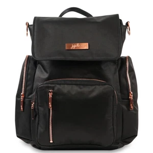 JuJuBe Be Sporty Knight Rose Black Backpack w Rose Gold metal hardware - Picture 1 of 7