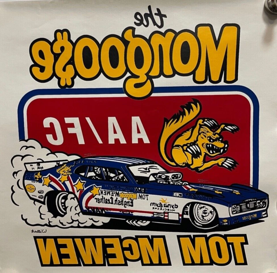 VRHTF NHRA AÑOS 70 "TOM THE MONGOOSE MCEWEN" HIERRO EN CAMISETA TRANSFERENCIA 11" X 14" Foto 1 de 1