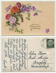 31721 - Herzlichen Glückwunsch zum Geburtstage - Ansichtskarte, gelaufen 1939 - Bild 1 von 1