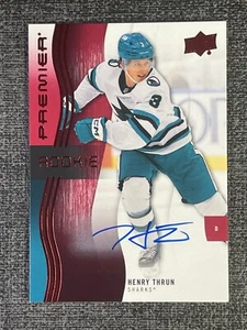 Henry Thrun 2023-24 Upper Deck Premier Hockey Base Rookie Auto #115 - Picture 1 of 2