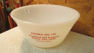 Antiguo cuenco de vidrio federal Kouma Standard Oil Schuyler, Nebraska No. 3 - Imagen 1 de 1
