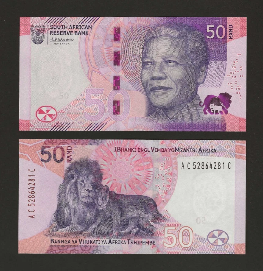 SOUTH AFRICA 50 Rand 2023, P-150a, New Series, Original UNC, Mandela / Lions - Image 1 of 1