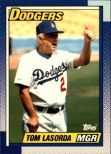 1990 Topps Tiffany Los Angeles Dodgers Baseball Card #669 Tom Lasorda MG /15000