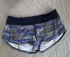 Pantalón Corto Mujer Lululemon Speed Up Talla 8/2.5" Azul Interconexión Multi/Verdadero Azul Marino - Imagen 1 de 10