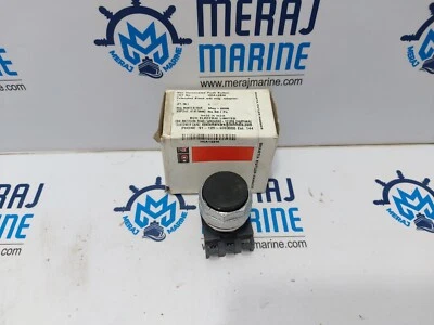 Cutler Hammer HEA12BM Non Illuminé Bouton Poussoir Étendu Noir Avec Mtg. Adapt - Photo 1/4